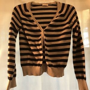 Cropped striped cardigan